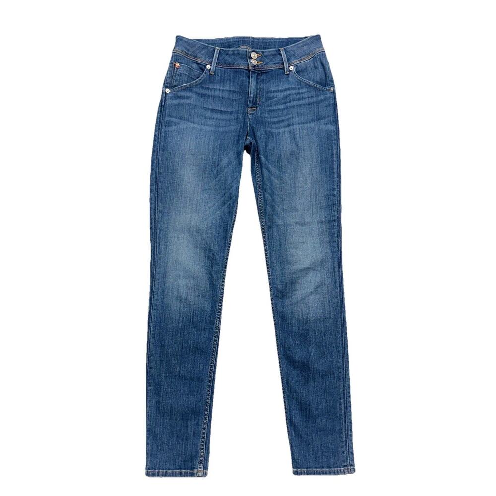 Hudson Jeans Low Rise Collin Flap Skinny Jeans Blue Denim Med Wash Women’s 29